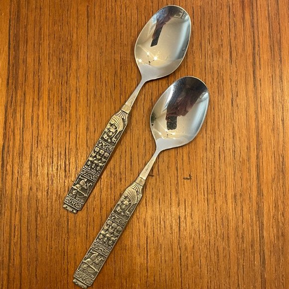 Vintage Hardanger KONGE TINN Pewter Norway Viking Smart Choice Flatware - Spoons - Picture 2 of 5